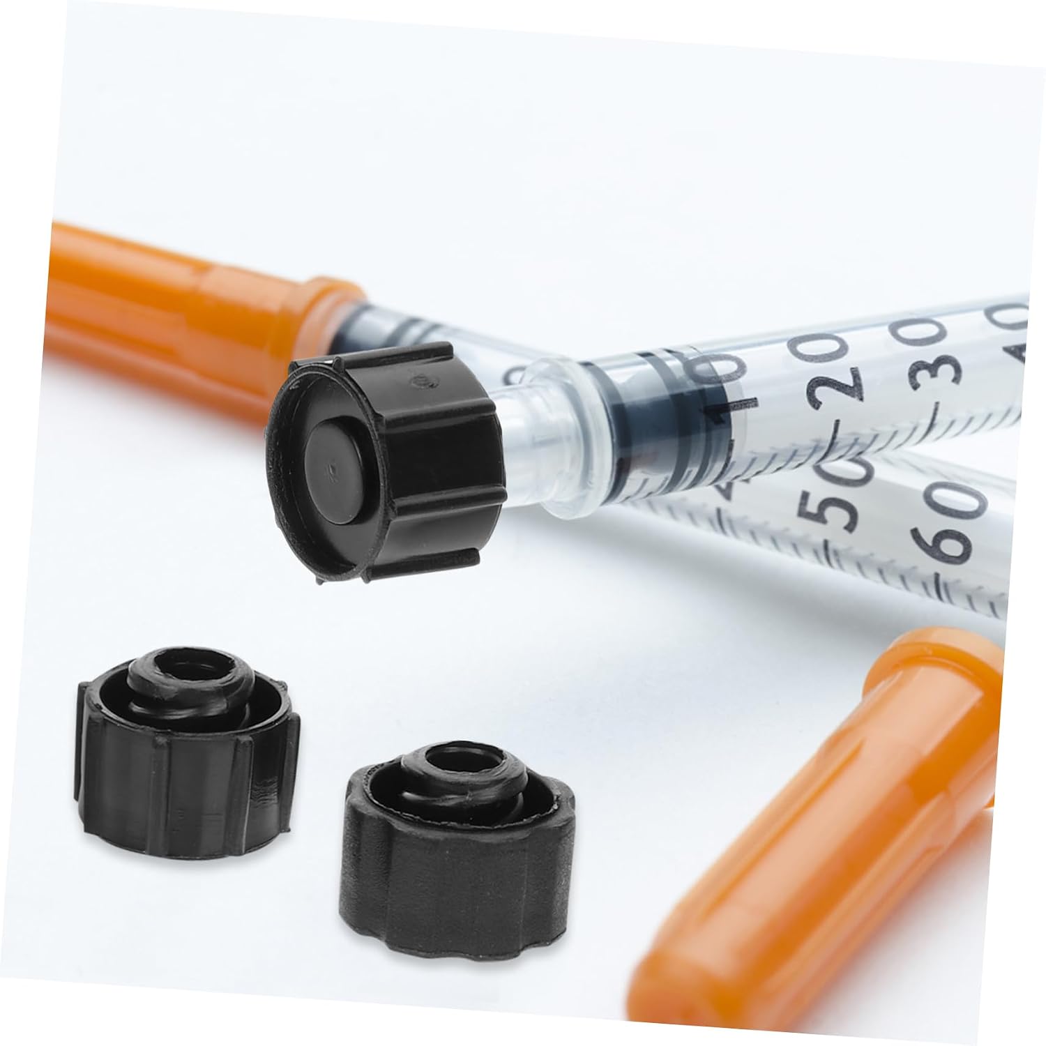 KICHOUSE 50 Pcs Tip Caps Tip Dispensing Cap for Laboratory Adapter Plugs Luer Lock Cap