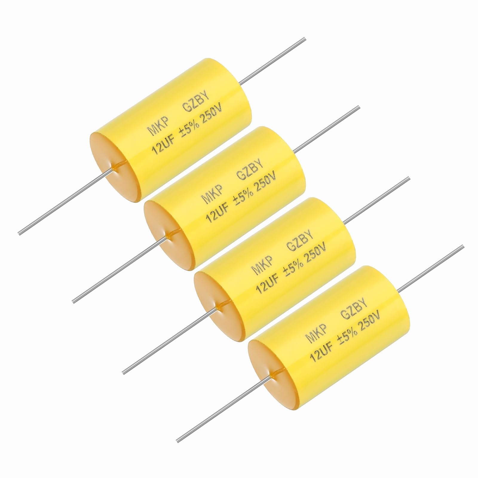 QUARKZMAN 4Pc Condensatore Divisore Di Frequenza 12uf 250V Assiale Audio Crossover MKP Film Capacitor