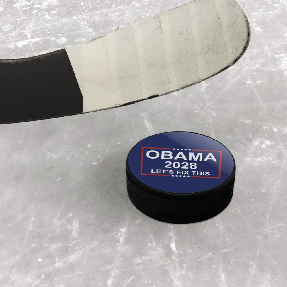GRAPHICS & MORE Obama 2028 Ice Hockey Puck