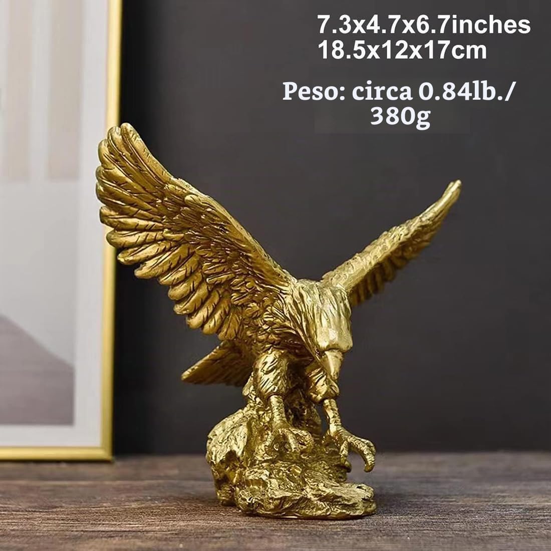 Statua ornamentale in resina a forma di aquila, moderna collezione di statuette di aquila, ornamento artigianale, decorazione per la casa moderna, adatta per soggiorno, scrivania, libreria,