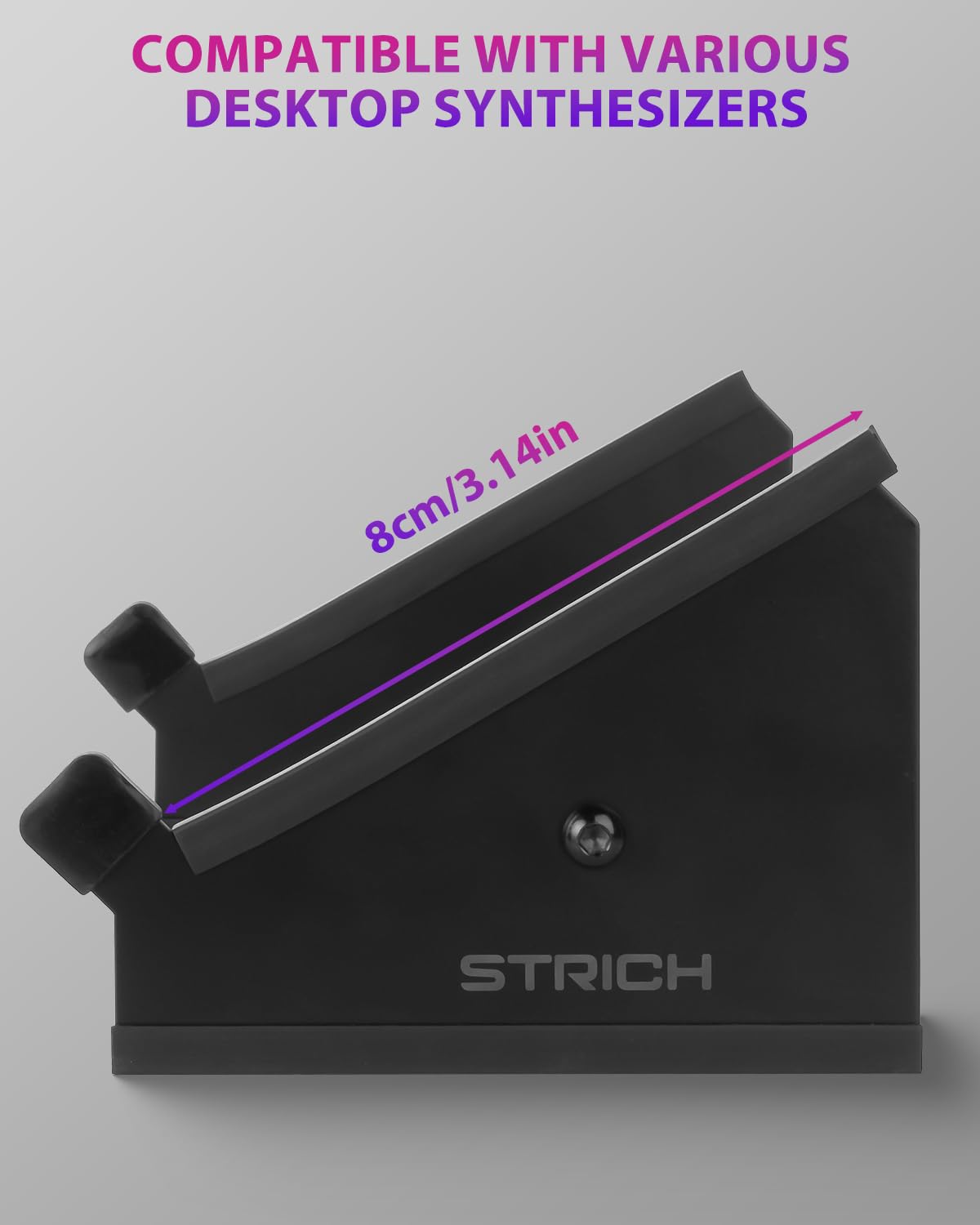 STRICH SDS-10 - Soporte de escritorio, ajustable de 10.6-18.5 pulgadas, 26.9-47.0 cm, soporte de hierro resistente para muestras, sintetizador, controlador MIDI, máquina de ritmos, antideslizante para