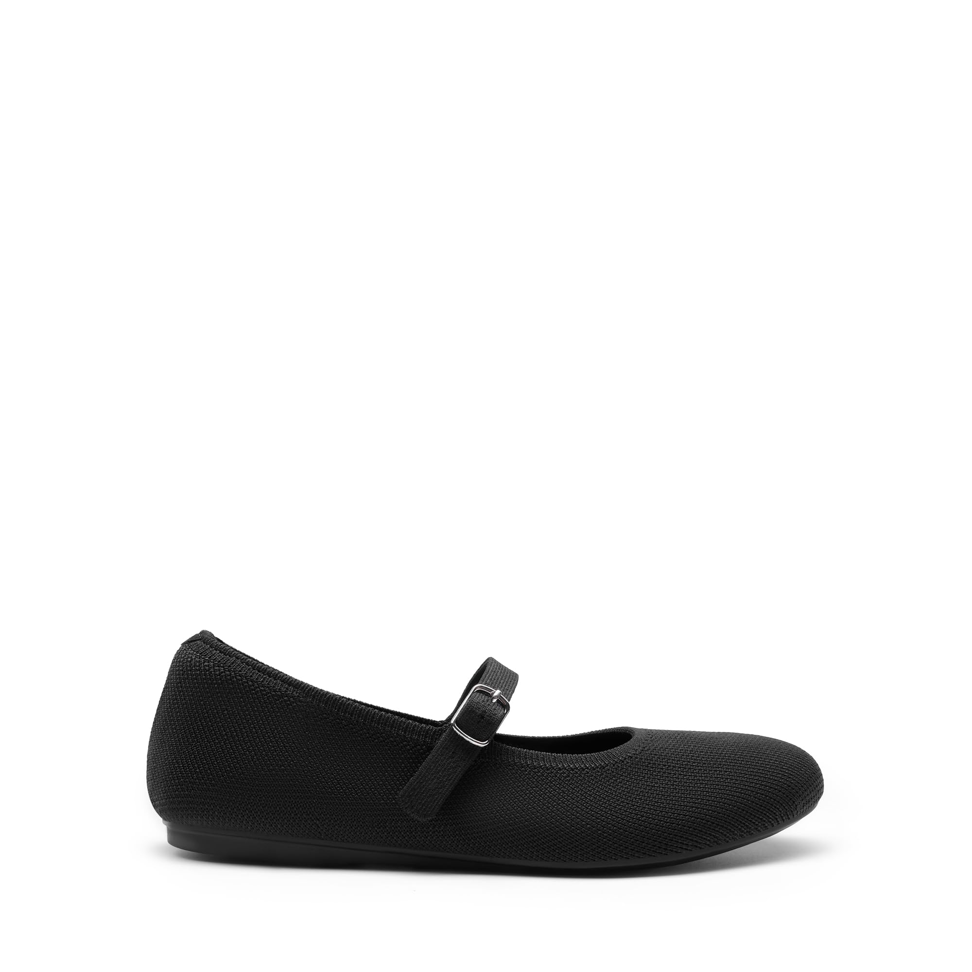 DREAM PAIRS Damen Mary Jane Ballerinas Elegant Riemchen Faltbare Strick-Ballerinas mit Fußgewölbeunterstützung