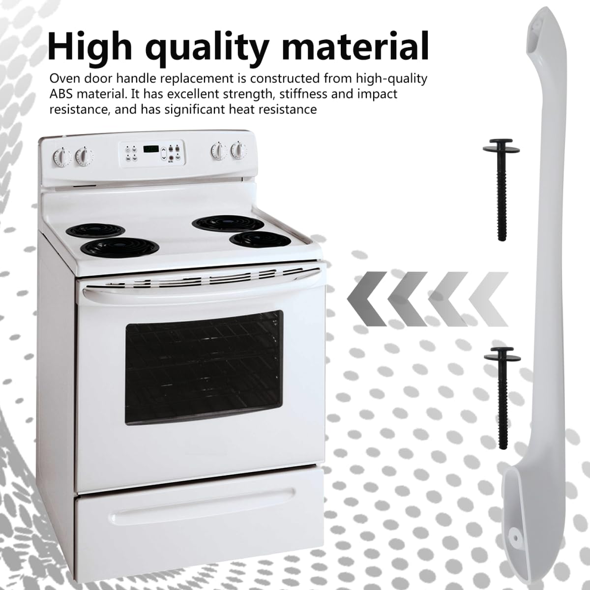 316443601, AP3906094, 1157492 Maniglia per porta forno compatibile con Frigidaire Kenmore Electrolux 790.96019405 790.96019406 790.96020402 790.96020403 790.90. 6020404 790.96020405 (bianco)