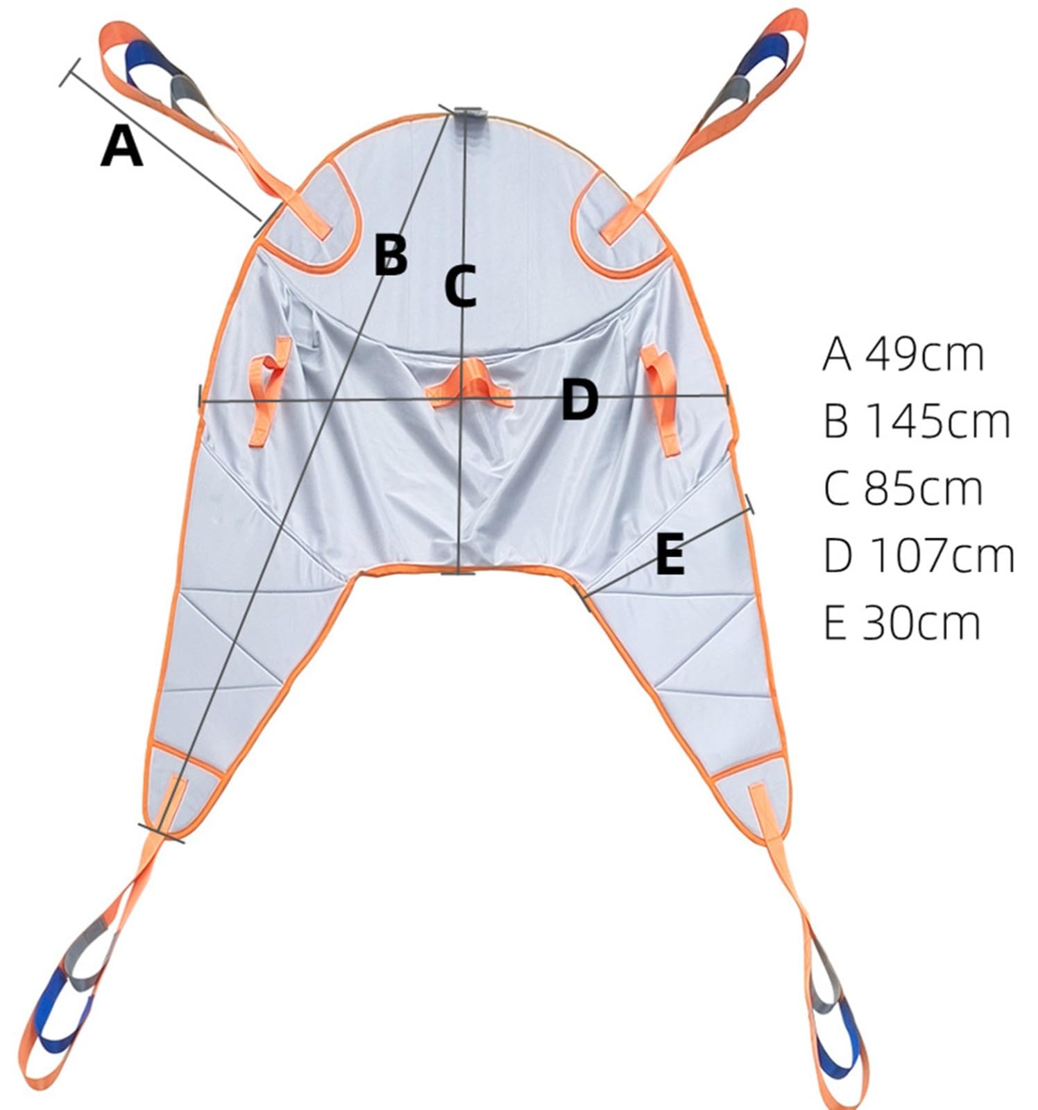 Arnés Elevación Paciente Cuerpo Completo, Grúa De Paciente, Eslinga De Elevación para Paciente Minusválido para Posicionamiento Y Elevación De La Cama,Enfermería,Capacidad De Carga: 230 Kg