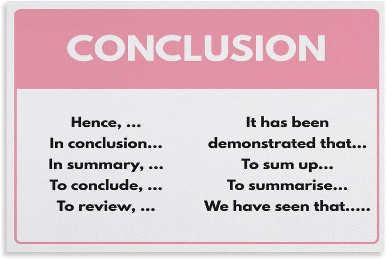 IFJFP Sentence Starters, Essay Writing, Homeschool, English Classroom, Educational, Metal Tin Sign Posters for Living Room Aesthetic 8x12 inch