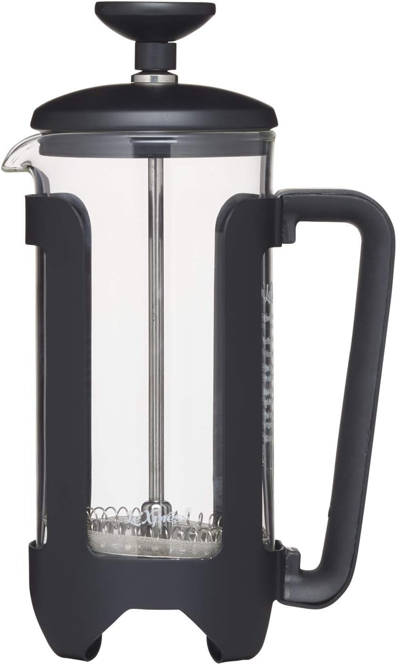 KitchenCraft Le'Xpress Deluxe Black Cafetière in Gift Box, Stainless