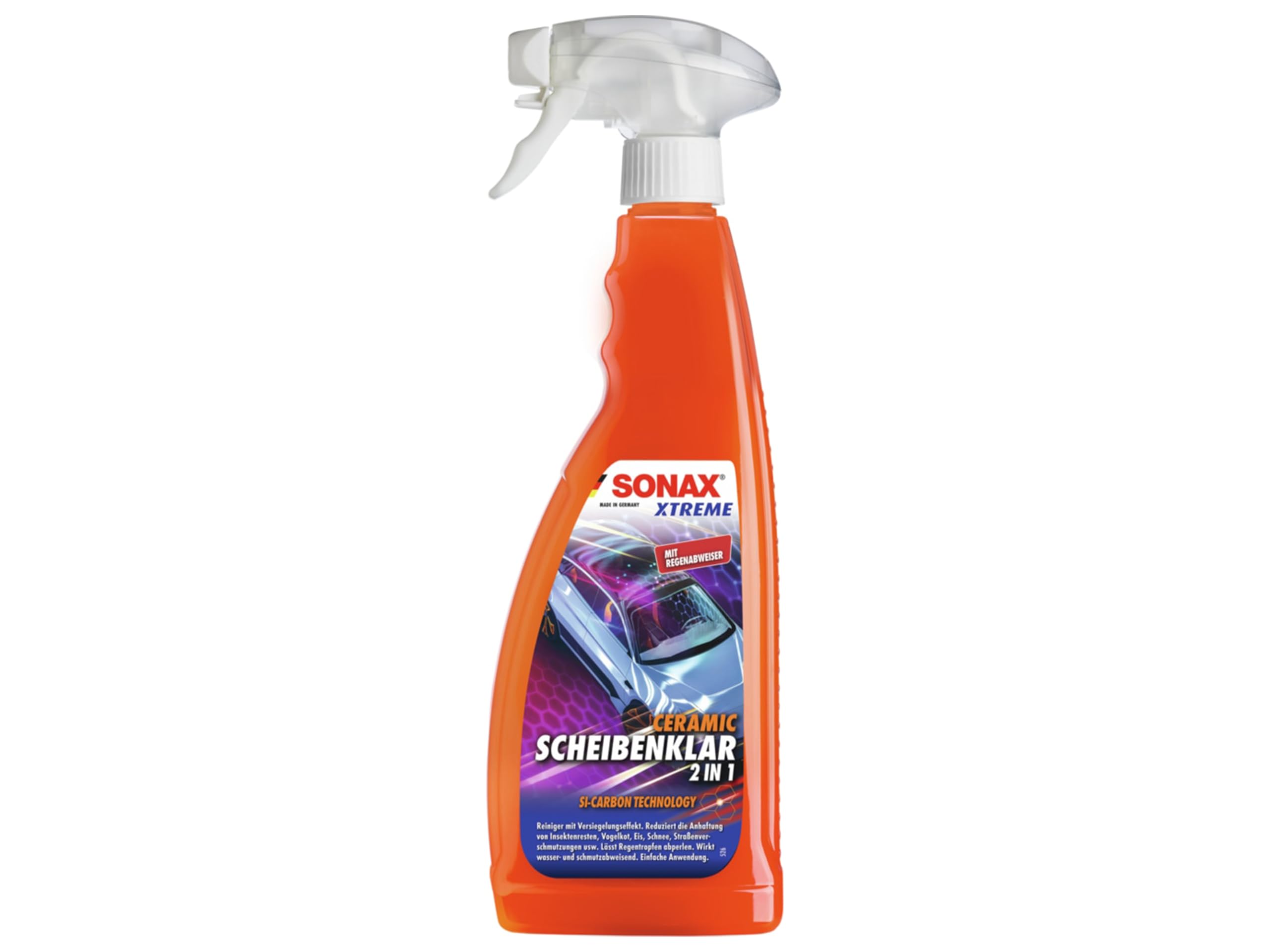 SONAX Xtreme Ceramic ScheibenKlar 2 in 1 (750 ml) - Detergente per il lato esterno del vetro con effetto sigillante | Art-No. 01744000