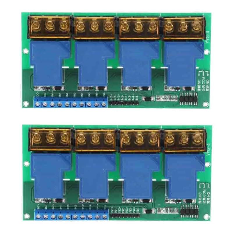 Relais 12V 30A 4 canaux haute puissance lot de 2 pour commutation stable