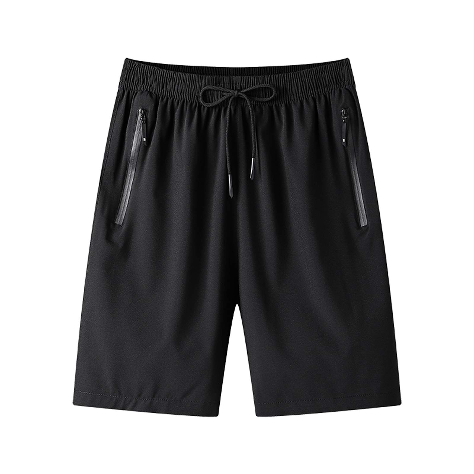 Mens Gym Workout Shorts Quick Dry Lightweight Athletic Shorts for Training Running with Zipper Pockets