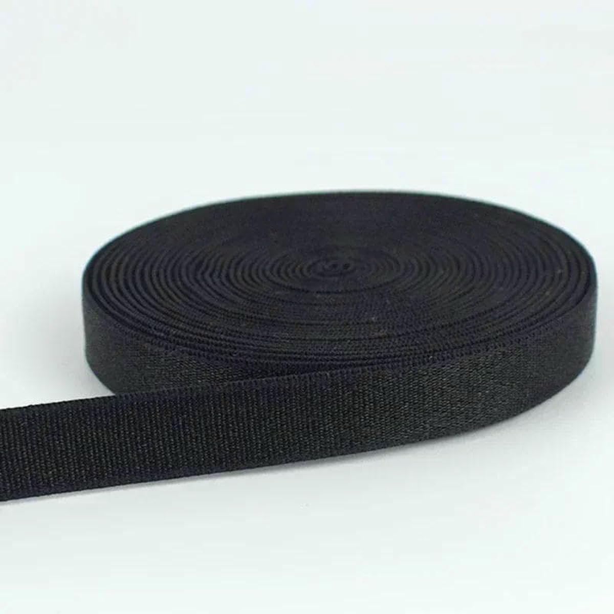 Elastyczna taśma nylonowa, Nylon Elastic Band 6-25mm 10/20Meters Multicolor For Sewing And Crafts(Black 25mm,20Meters)