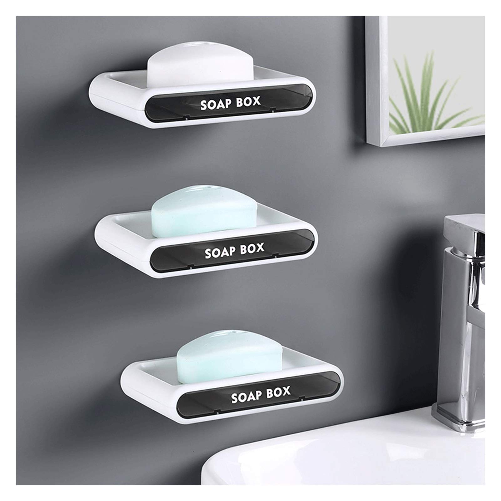 Seifenschale/Seifenschalen Hausmontierter Seifenschale mit einer transparenten Abflussbox, und das Badezimmer ist nicht perforiertes Drain-Seifenschale als schönes Geschenk for die Familie genutzt wer