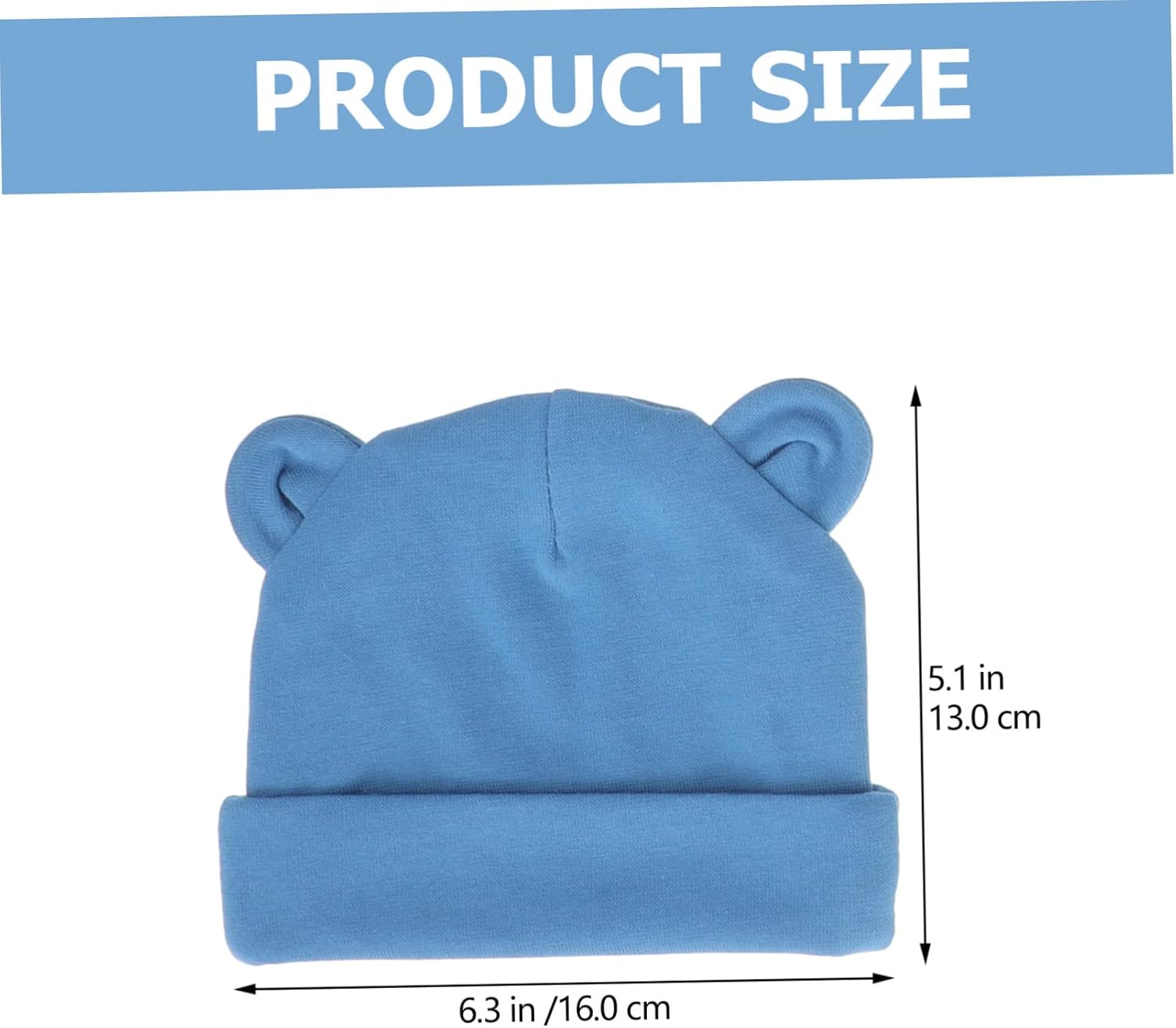 6pcs Cotton Boy Girl Hats Ears Soft Lightweight and Breathable Newborn Headwear for Boys and Girls Grey Striped