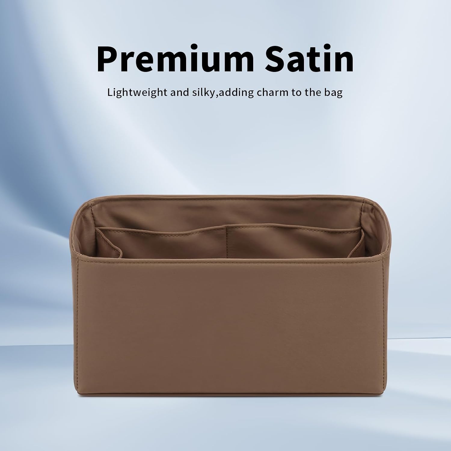 Silk Organizer for Hermes Lindy 19/26/30/34/45 – Luxury Silky Smooth Tote Premium Handbag Insert Divider, Bag Shaper with Divider, Non-Slip Purse Inserter,