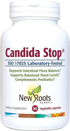 NEW ROOTS HERBAL Apoya la flora intestinal equilibrada, orégano, equinácea, complejo botánico para hombres y mujeres, alivio de la digestión  90