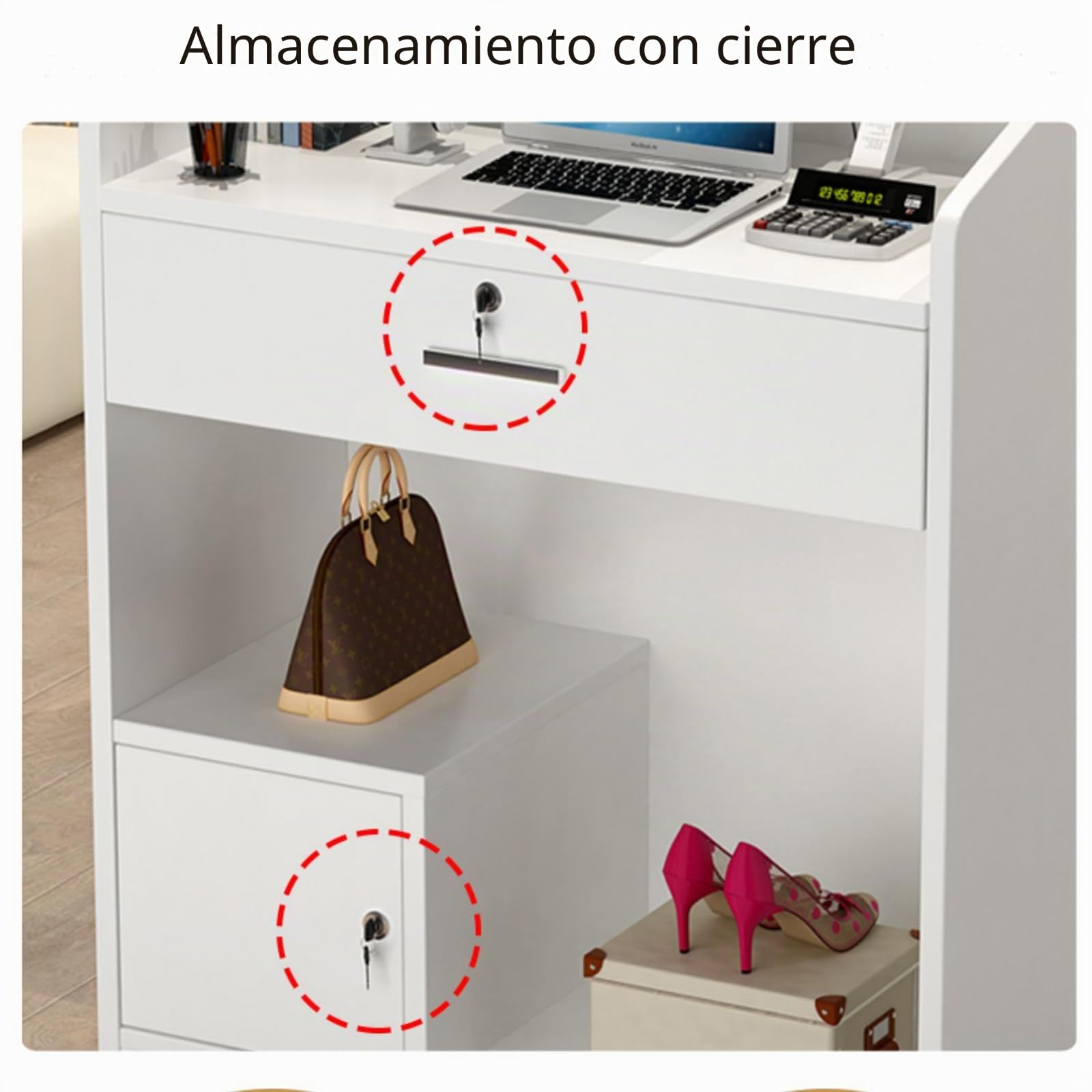 Mostrador De Caja, Escritorio De Recepción para Oficina O Restaurante Simple Y Moderno, Recepción Pequeña, Gabinete De Cajero para Tienda, Mostrador De Recepción para Peluquerías