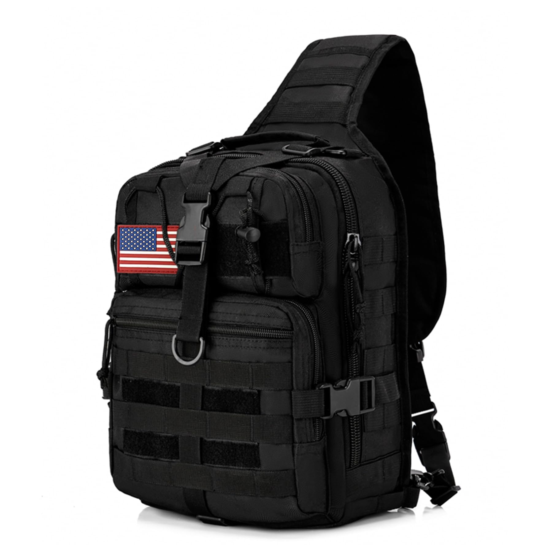 Tactical Sling Bag Backpack for Men 25L Black
| Military Rover Shoulder Sling Pack with EDC Molle Features
| Crossbody