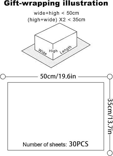 Miniatura 2 de KINBOM 30 hojas de papel de seda de mariposa dorada de 14 x 20 pulgadas, papel de seda de regalo dorado a granel para embalaje para Navidad, boda,