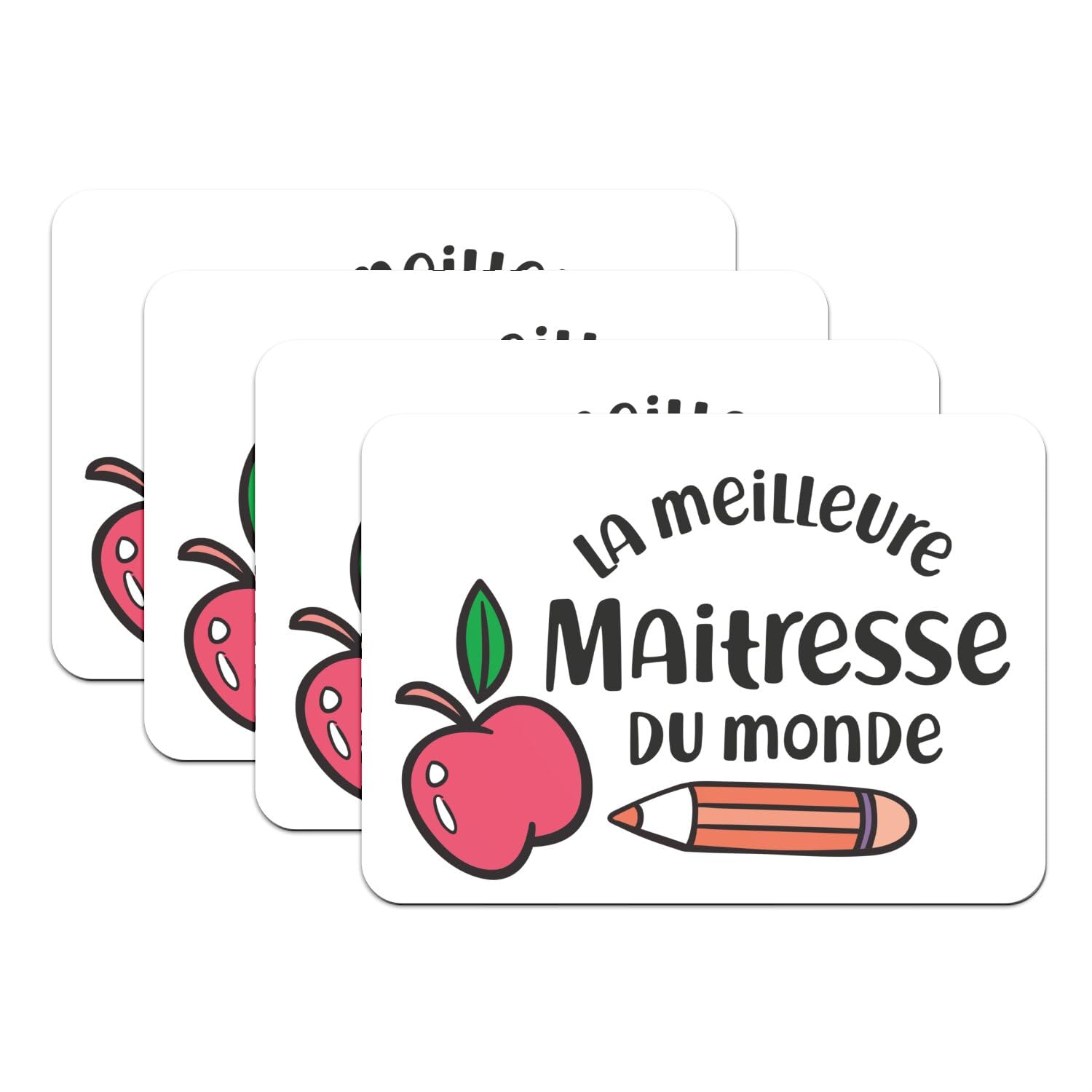 Set de table dessous en caoutchouc blanc antidérapant grand format