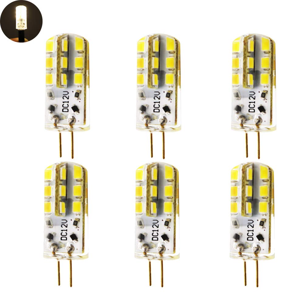 6 Pack G4 LED Bulb Bi-Pin Base Light Bulb Lamps 3W DC 12V Equivalent to 30W Halogen Bulb