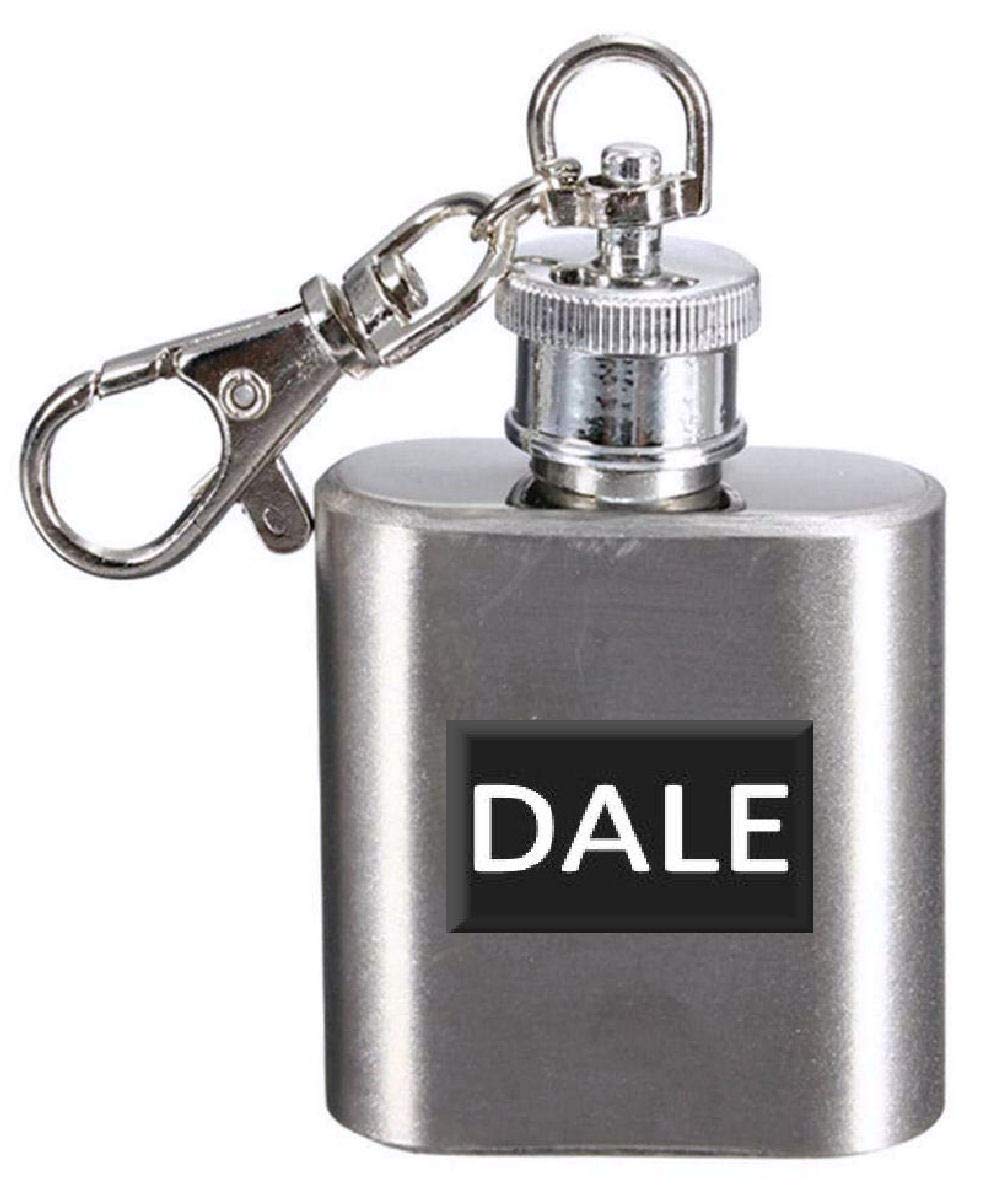 Flasque personnalisable Dale acier inoxydable 28,3 g et son porte-clés chic