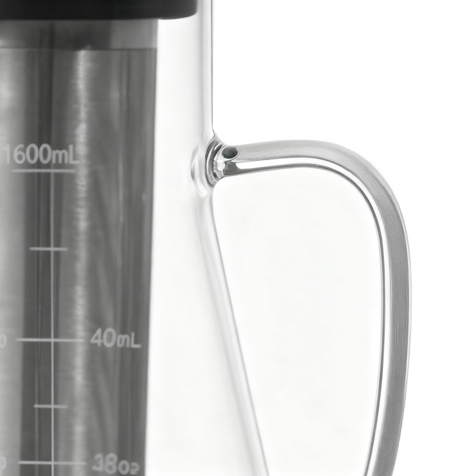 Cafetière à Infusion à Froid en Acier Inoxydable Pichet Verre Borosilicate 1600ML