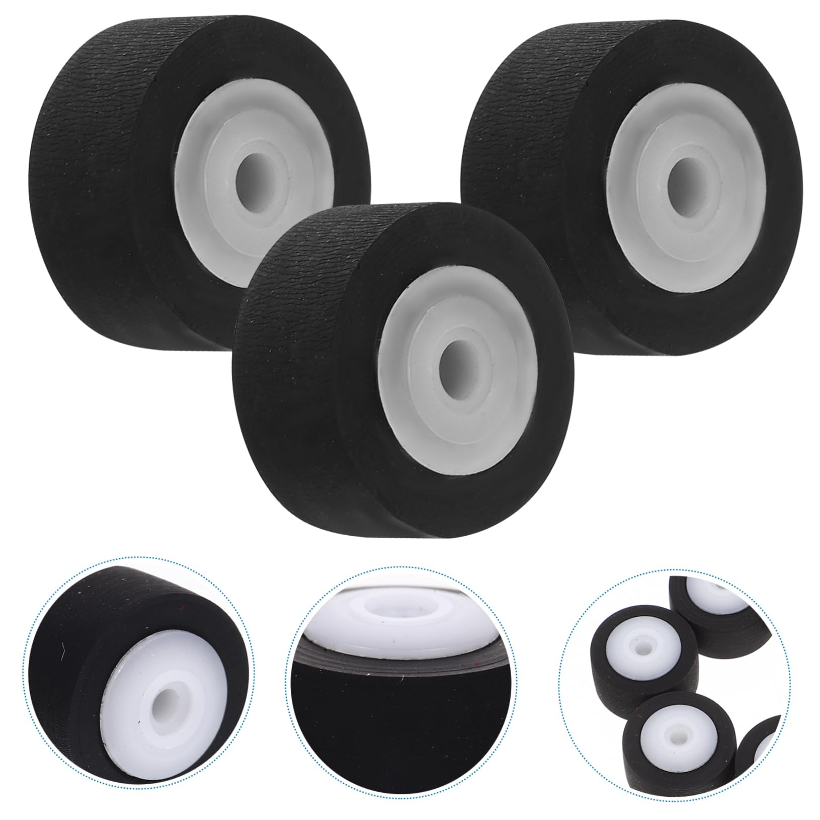 Lot De 3 Galets Presseurs Pour Cassette - Rouleaux De Pincement Réparation Magnétophone