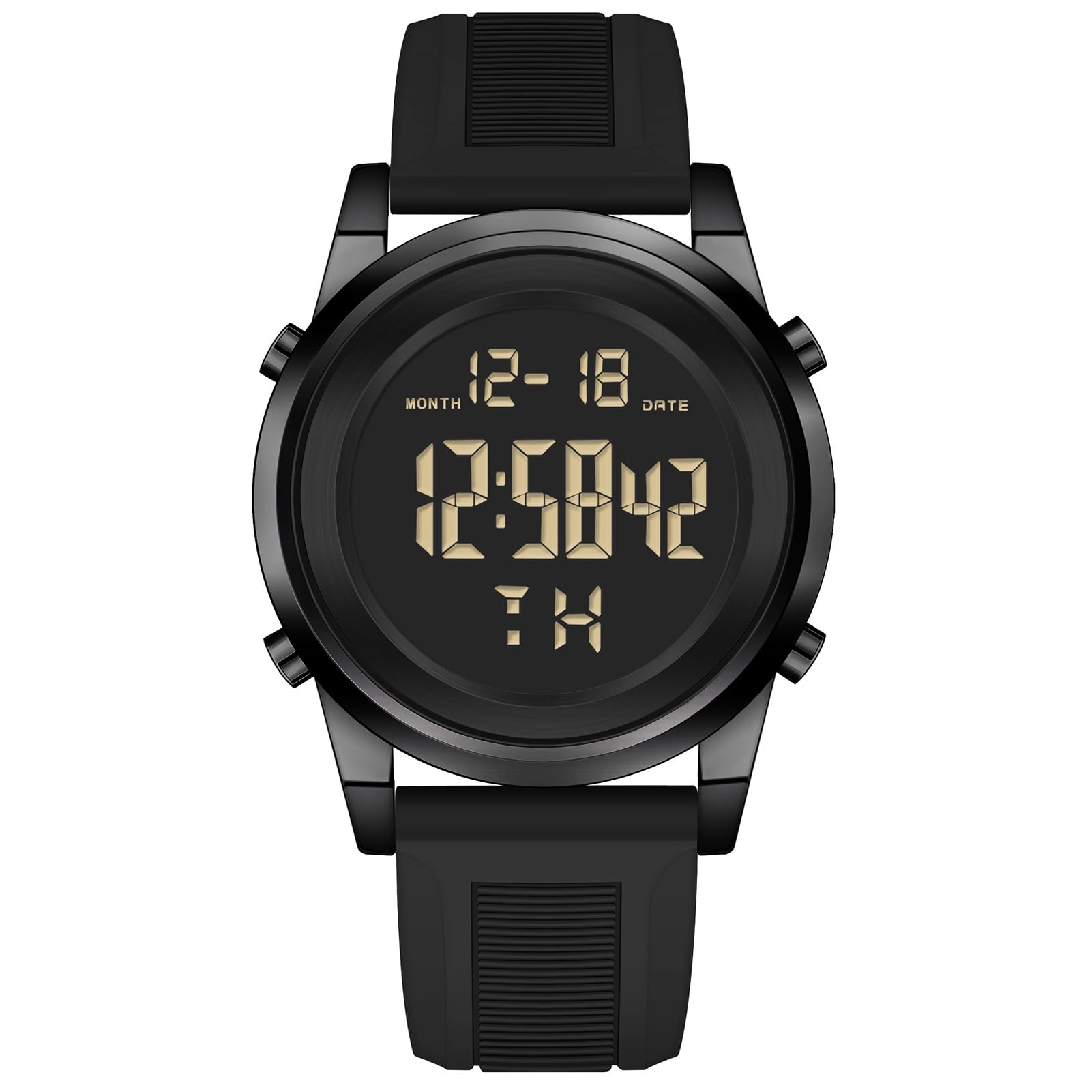 Military Black Waterproof Sports Wrist Watches for Men Digital Tactical Mens Sport Watches Waterproof Military