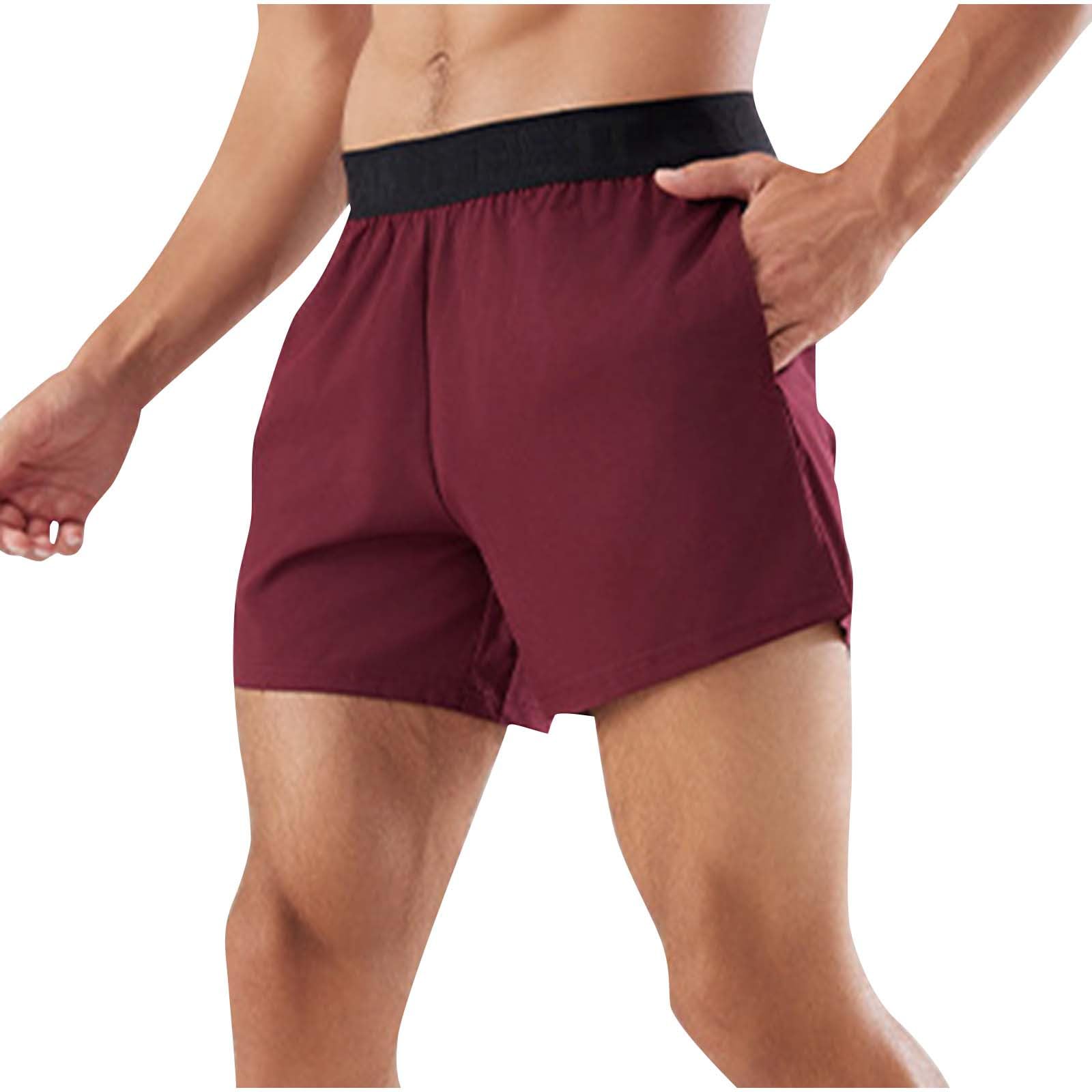 Mens Running Gym Shorts Breathable Lightweight Athletic Sports Short Pants Soft Training Workout Trunks