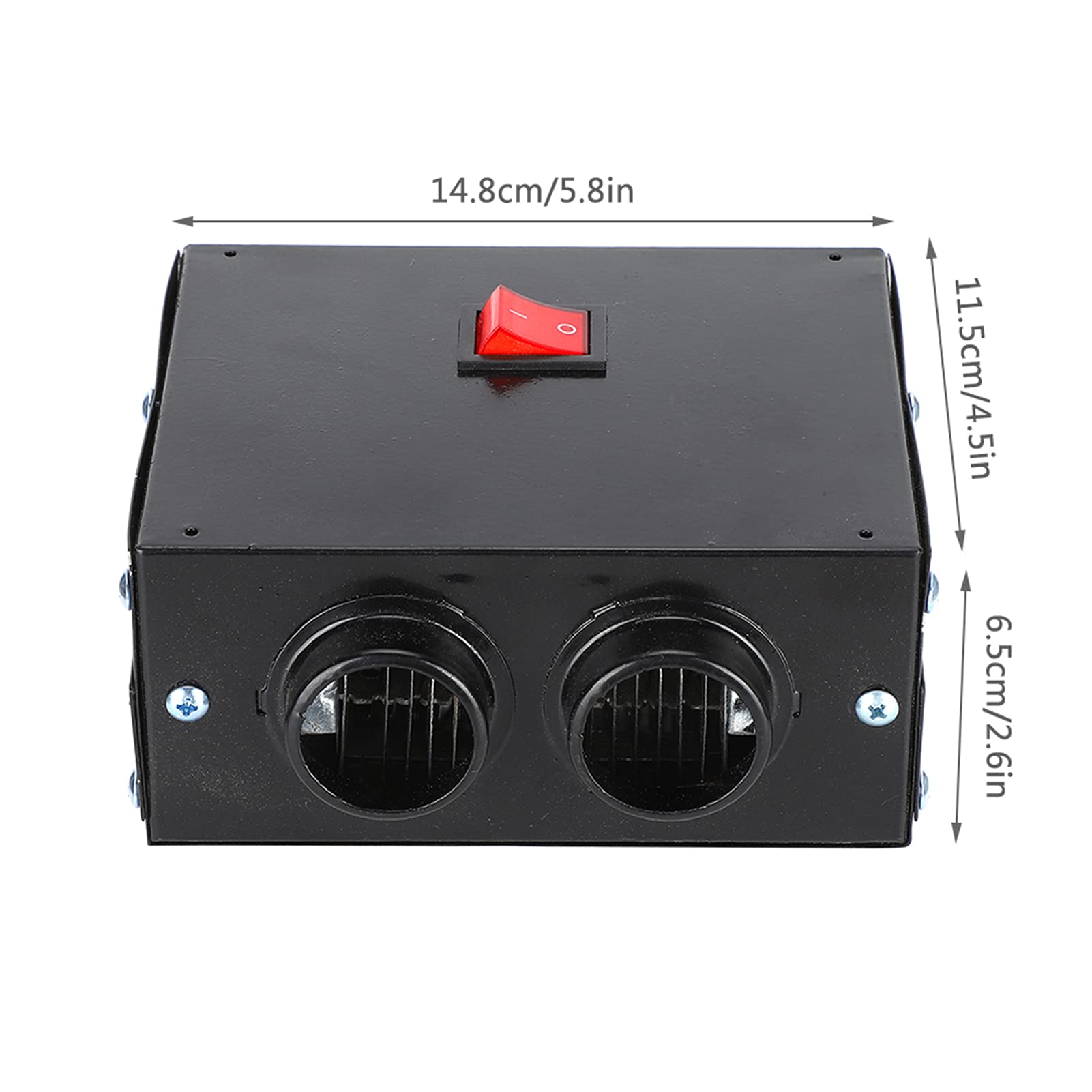 Calentador de coche de 12 V, ventilador de calefacción y refrigeración 2 en 1, ventilador eléctrico portátil calentador para automóvil, ventilador silencioso, calentamiento rápido 600W
