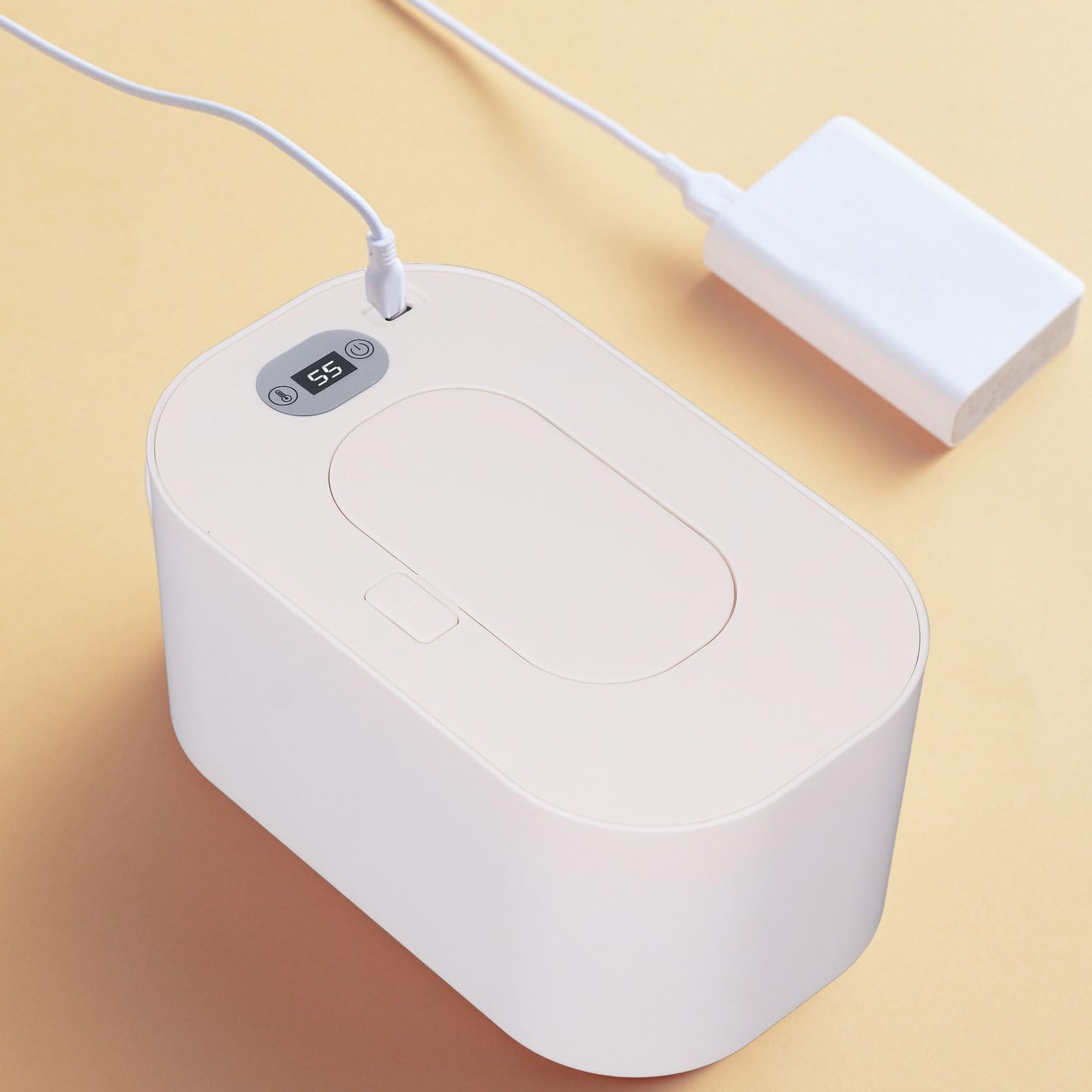 Effrayage de bébé plus chaud, chauffage à température constante distributeur de lingette humide chauffage portable alimenté par USB pour les nouveau-nés du matériau en