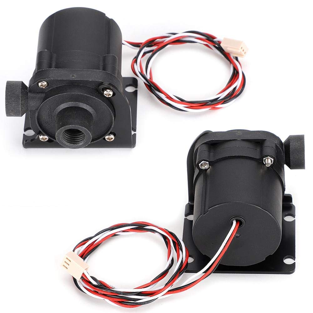 VBESTLIFE Pompa Acqua PC Brushless DC 12V 600L/H G1/4in Mini Pompa di Raffreddamento ad Acqua per Computer con Linea di velocità Uscita Acqua Sinistra