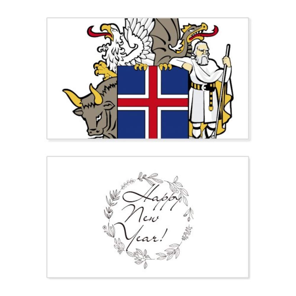 Carte de Nouvel An Islande Europe avec Bénédiction pour offrir à vos proches