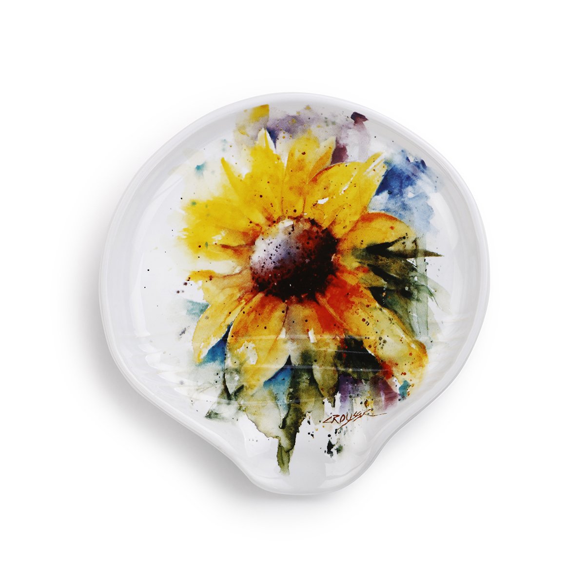 Demdaco 3005051167 Big Sky Carvers Sunflower Spoon Rest, Stoneware, Multicolor