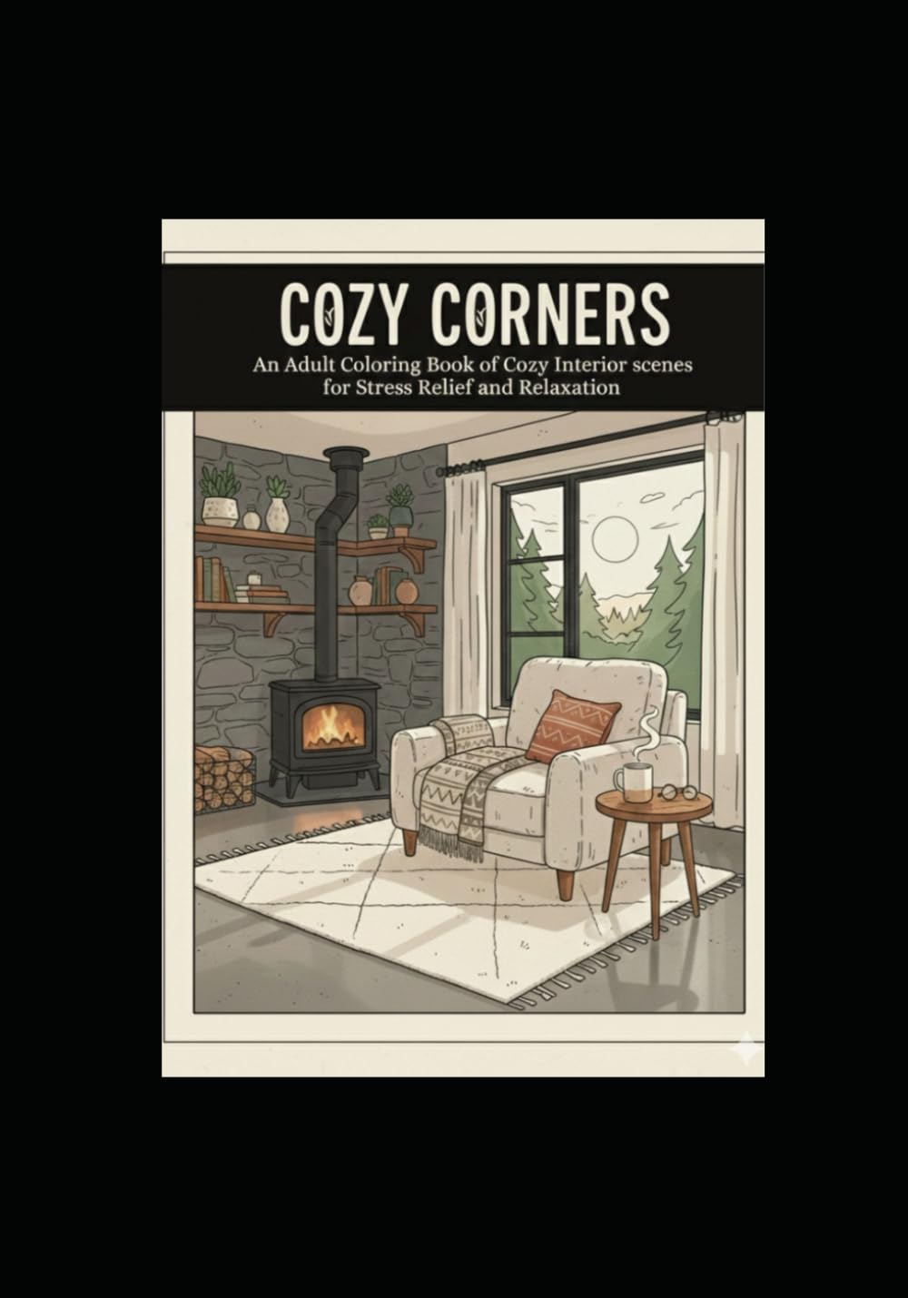 Cozy Corners: An Adult Coloring Book of Cozy Interior Scenes for Stress Relief and Relaxation