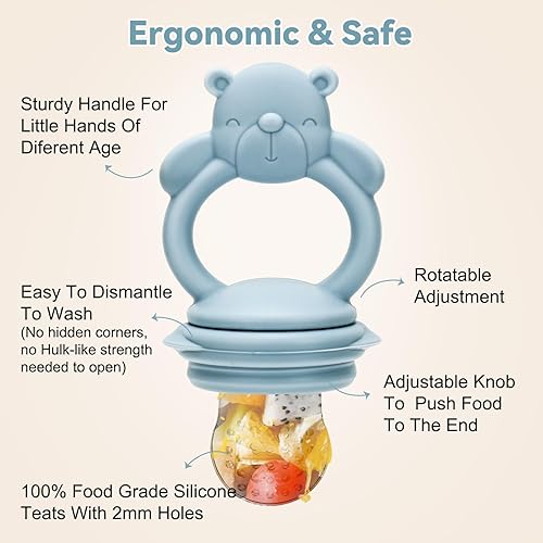 Miniatura 3 de Moldes de 4 cavidades para paletas pequeñas con palitos para bebés, alimentador de alimentos de frutas de silicona para leche materna para aliviar