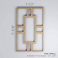 Vista 2 de 7 1/2"W X 11 3/8"H Pequeños Hastings Decorativos Paneles De Pared De Madera De Calado, Roble Rojo
