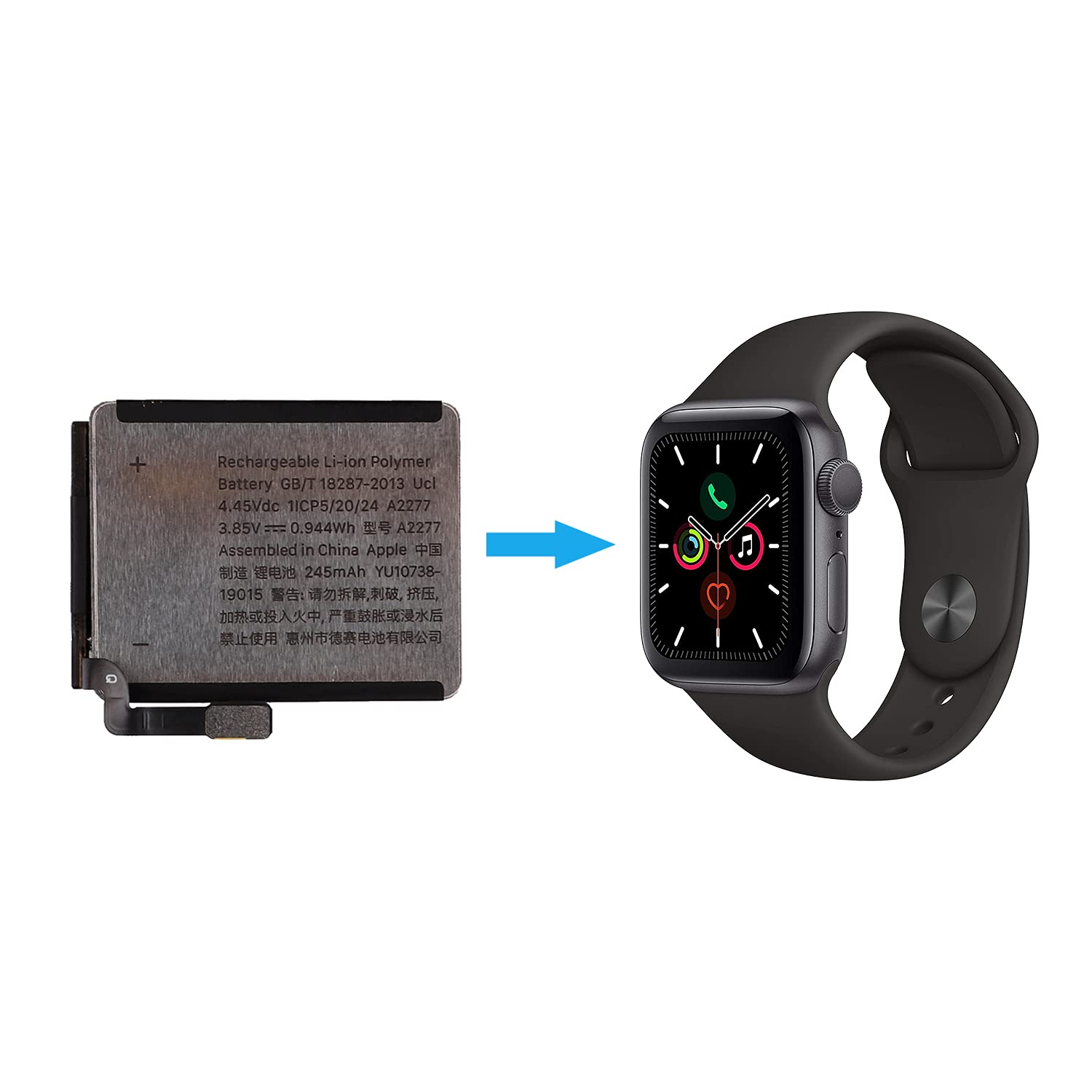 Amazon.com: Duotipa A2277 Battery Compatible with Apple Watch