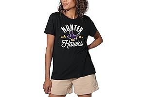 Hawks Mascot Distressed Raglan Loose T-Shirt for Women