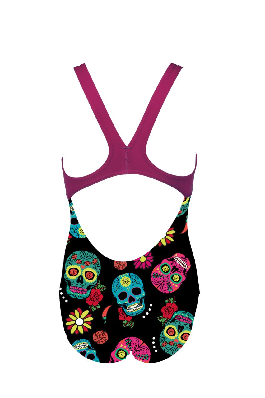 Arenagirls Crazy Skulls Carnival Jr Swim Pro Back One Piece