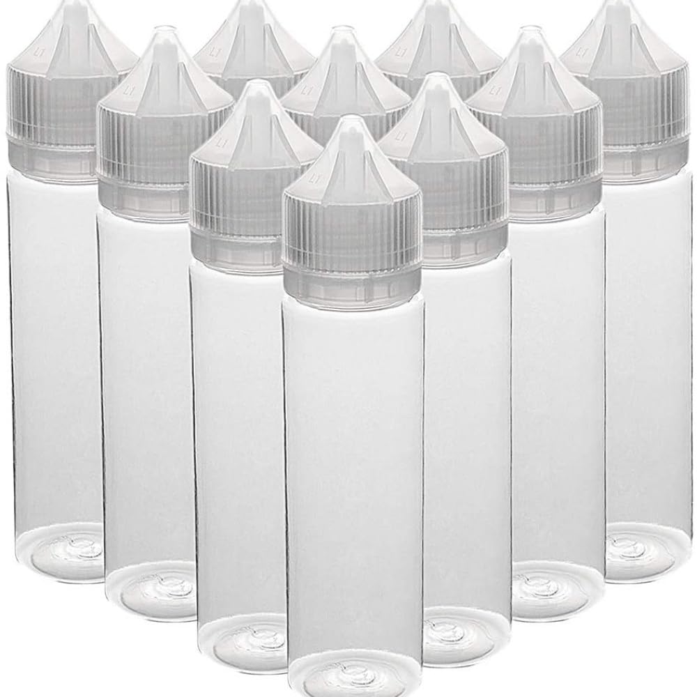 Transparente Dosierflaschen aus Kunststoff, leer, mit Drehverschluss, für Tinten, Öle, Flüssigkeiten, ätherische Öle, Farbe, Flüssigkeiten, Aufbewahrung von Flüssigkeiten, 50 Stück, 30 ml - 120 ml
