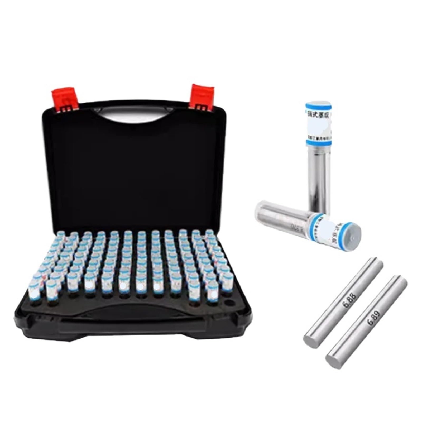 DAISHUJIE pin gauge 101pcs/set Steel Pin Gauge1.00-2.00-3.00-4.00-5.00-10mm Smooth Gauge Hole Gauge set pin Measuring Tool with box(2.00-3.00mm)