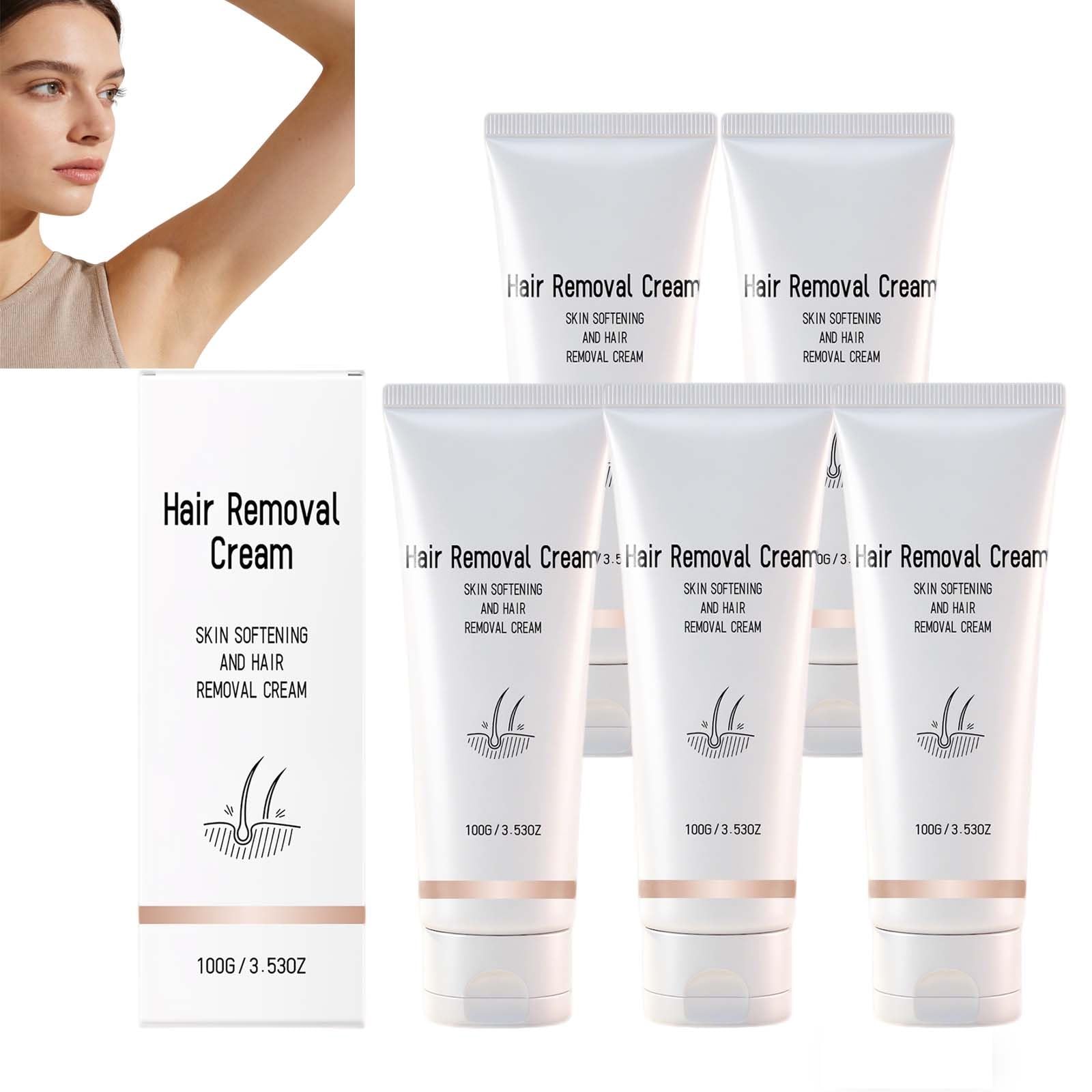 Crema depilazione versatile, formula delicata, depilazione indolore per viso, corpo, gambe e ascelle, leviga e idrata per uomini e donne, anche per sensibili (PCS5)