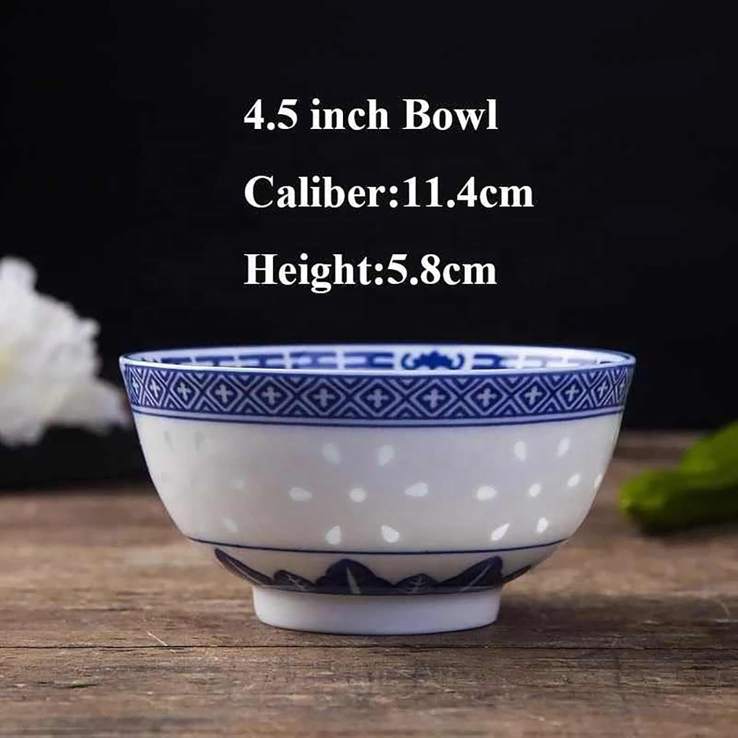 Keramik Ramen Schüssel Set, Blaue Und Weiße Porzellan Nudelschalen Für Suppe, Salat, Reis Und Asiatische Küche, Mikrowellen- Und Spülmaschinenfest, Chinesisches Drachendesign, 6in