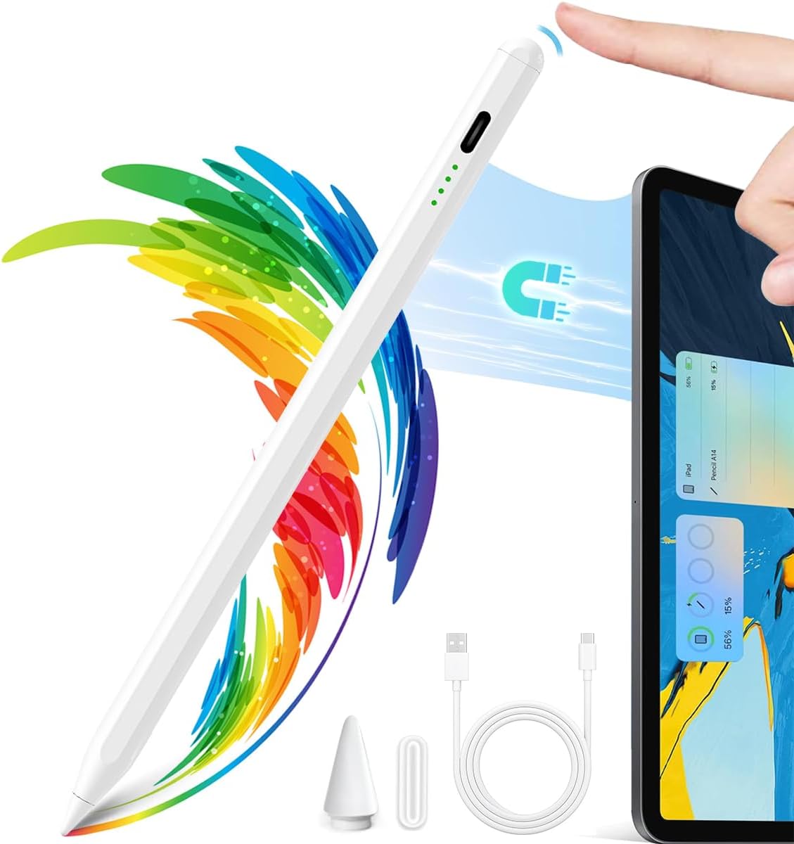 10 Penne Stilo Universali Per Touchscreen – Punta Per IPad, IPhone, Tablet – Abiarst, Confezione 10 Pezzi