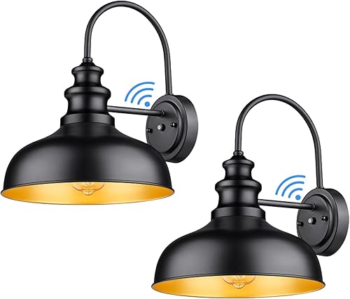 Bestshared Lámpara de cuello de cisne con sensor de anochecer a amanecer, lámpara de pared para exteriores, luces de montaje en pared exeterior, disponible en Yaxa Colombia