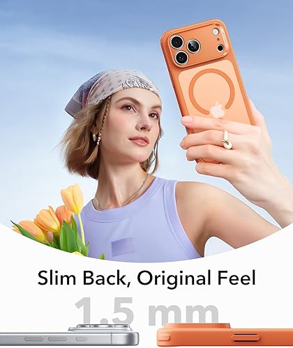 Vista 129 de ESR Funda para iPhone 15 Pro Max, compatible con MagSafe, de grado militar, negro transparente