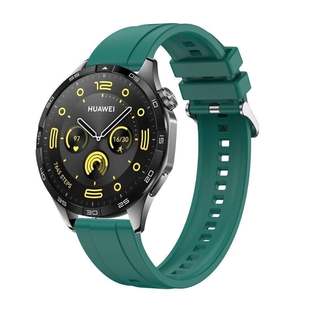 Silicone Band for Garmin Venu 3/3s/2/Vivoactive 4/4s/Forerunner 265 22mm 18mm Quick Release Replacement Sport Watch Strap (18mm Dark Green)