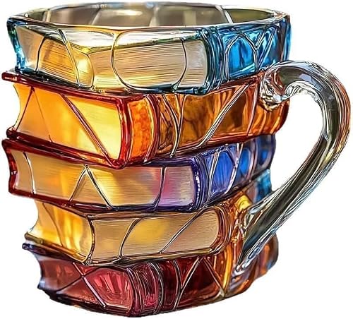 Book Mug with 3D Painted Book Design