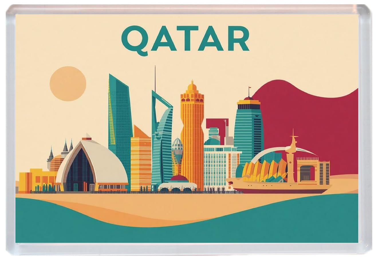 Baked Bean Store Multicolor Qatar - Jumbo Artistic Fridge Magnet 96 X 67Mm Bbsfhm3353