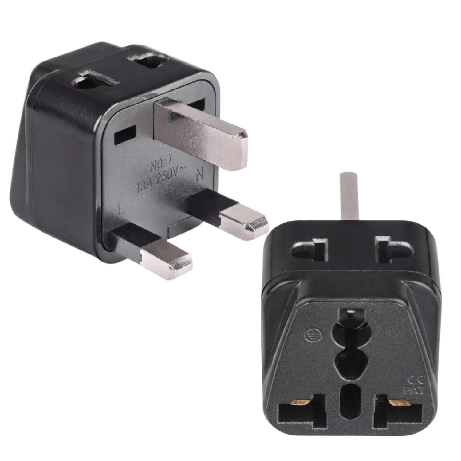 Vadda Bai India to UK Plug Adapter – Type G Converter for London, UAE, Hong Kong, Singapore, Malaysia and Ireland – 13A 2 in 1 Universal Travel Adapter for Mobile, Laptop, Camera – Black (Pack of 2)-picture-15